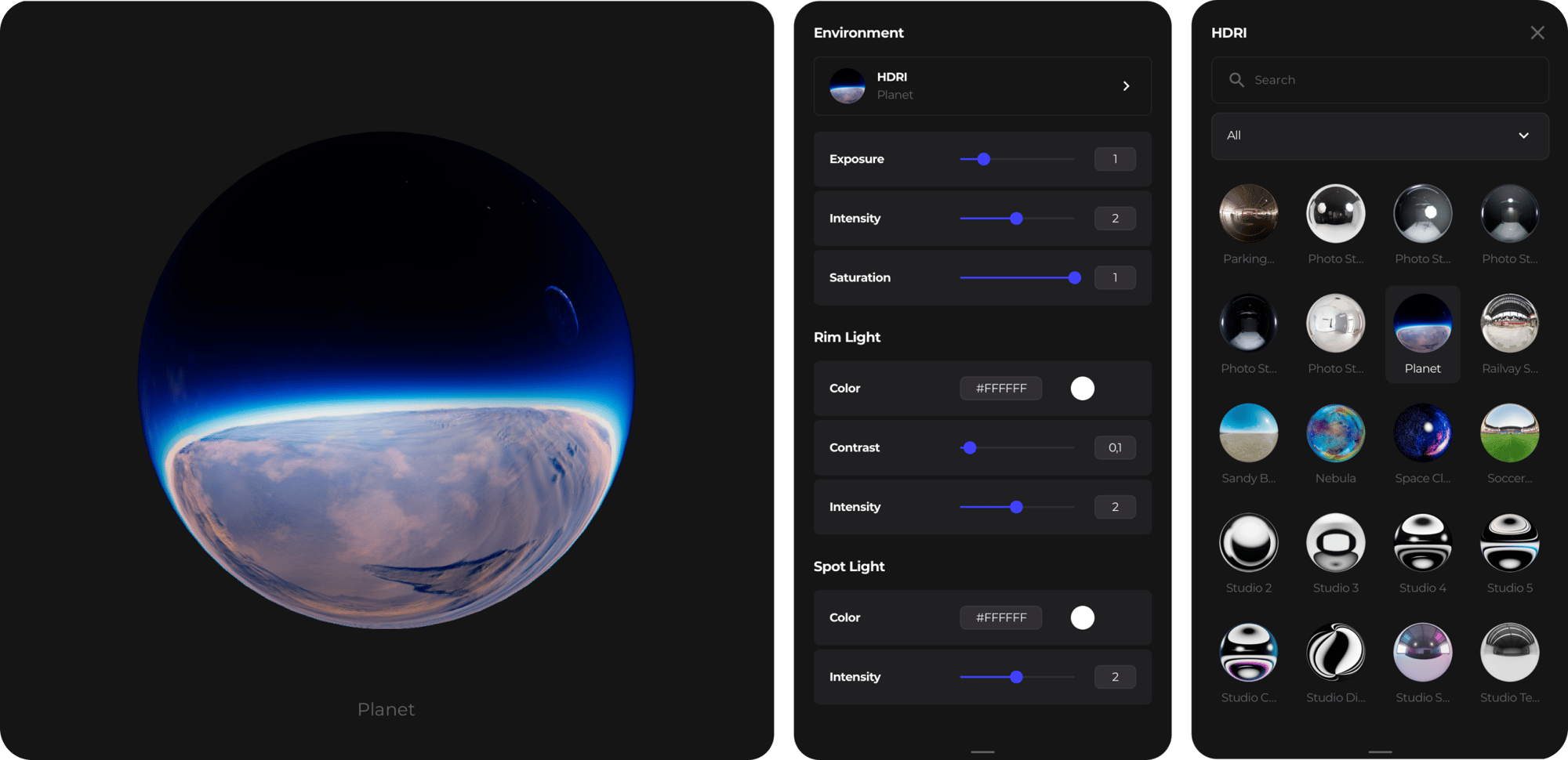 Online 3D mockup generator: Lighting & Environment | ProVisual