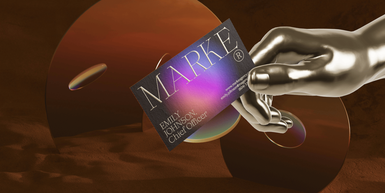 Business Card 3D mockup. Create presentations using Online Mockup Generator.