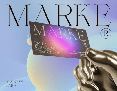 Business Card 3D mockup. Create presentations using Online Mockup Generator.