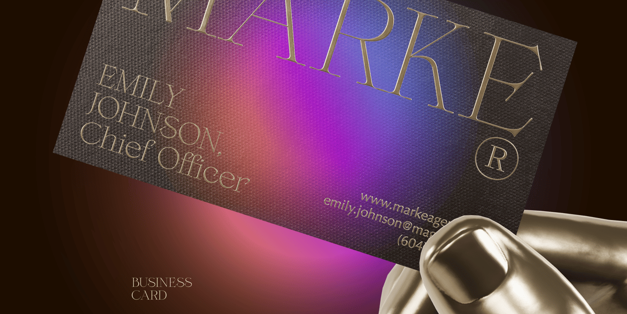 Business Card 3D mockup. Create presentations using Online Mockup Generator.