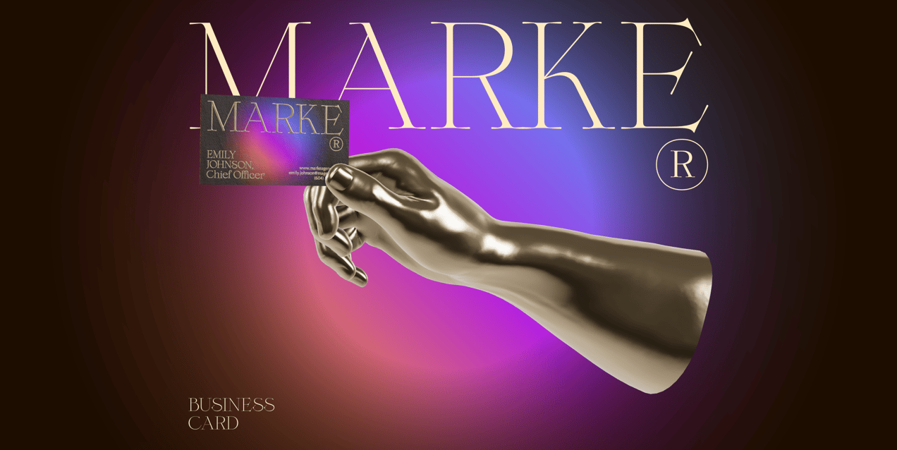 Business Card 3D mockup. Create presentations using Online Mockup Generator.