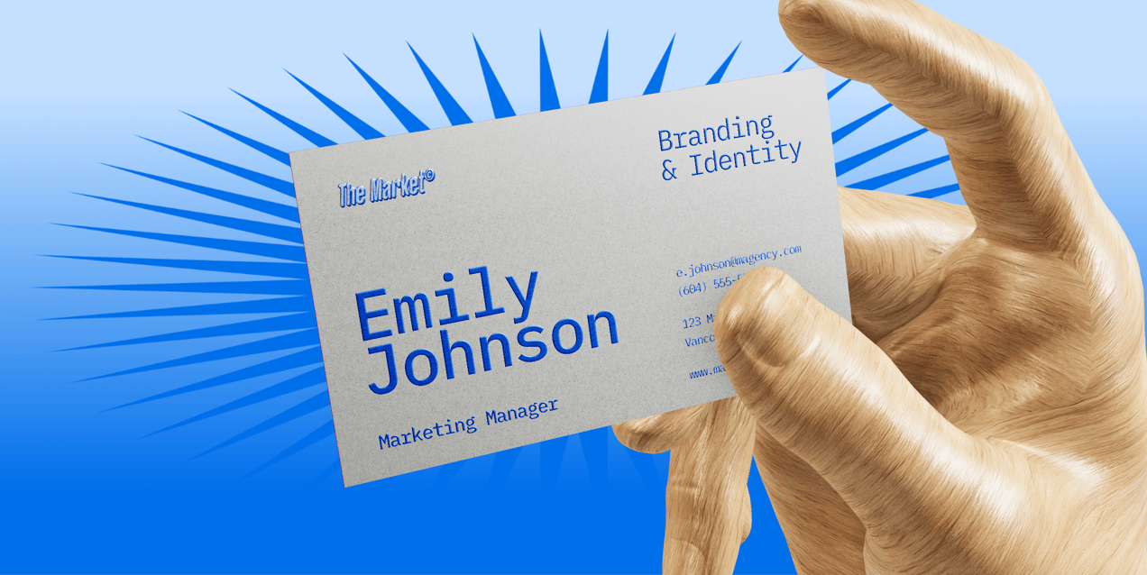 Business Card 3D mockup. Create presentations using Online Mockup Generator.