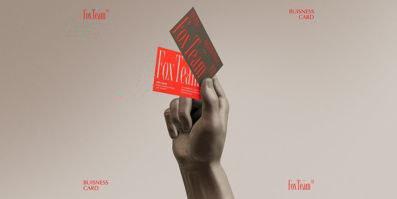 Business Card 3D mockup. Create presentations using Online Mockup Generator.