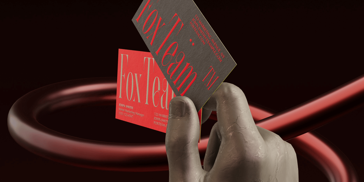 Business Card 3D mockup. Create presentations using Online Mockup Generator.