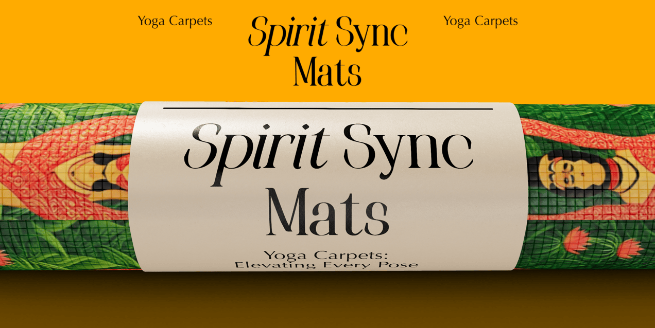 Yoga Mat 3D mockup. Create presentations using Online Mockup Generator.