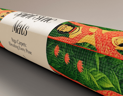 Yoga Mat 3D mockup. Create presentations using Online Mockup Generator.