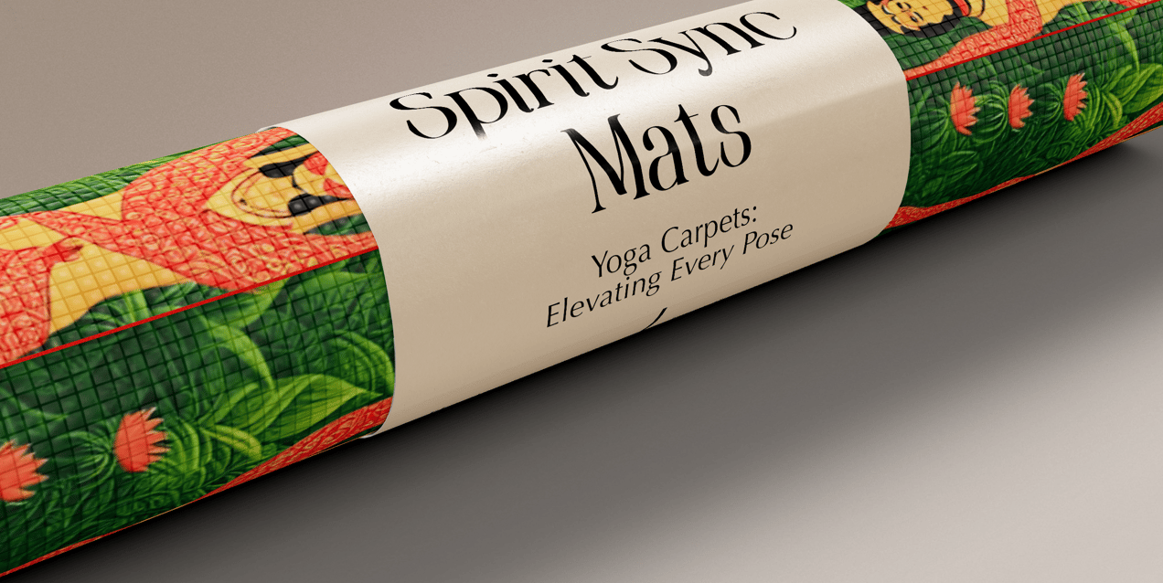 Yoga Mat 3D mockup. Create presentations using Online Mockup Generator.