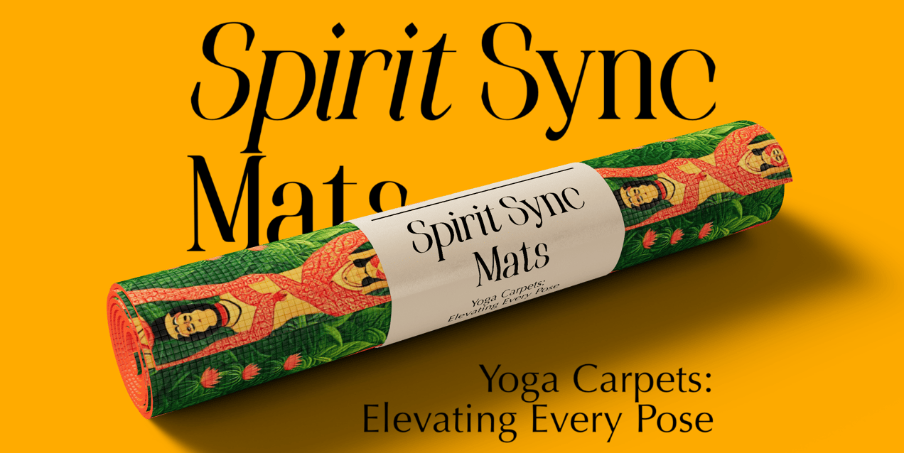 Yoga Mat 3D mockup. Create presentations using Online Mockup Generator.