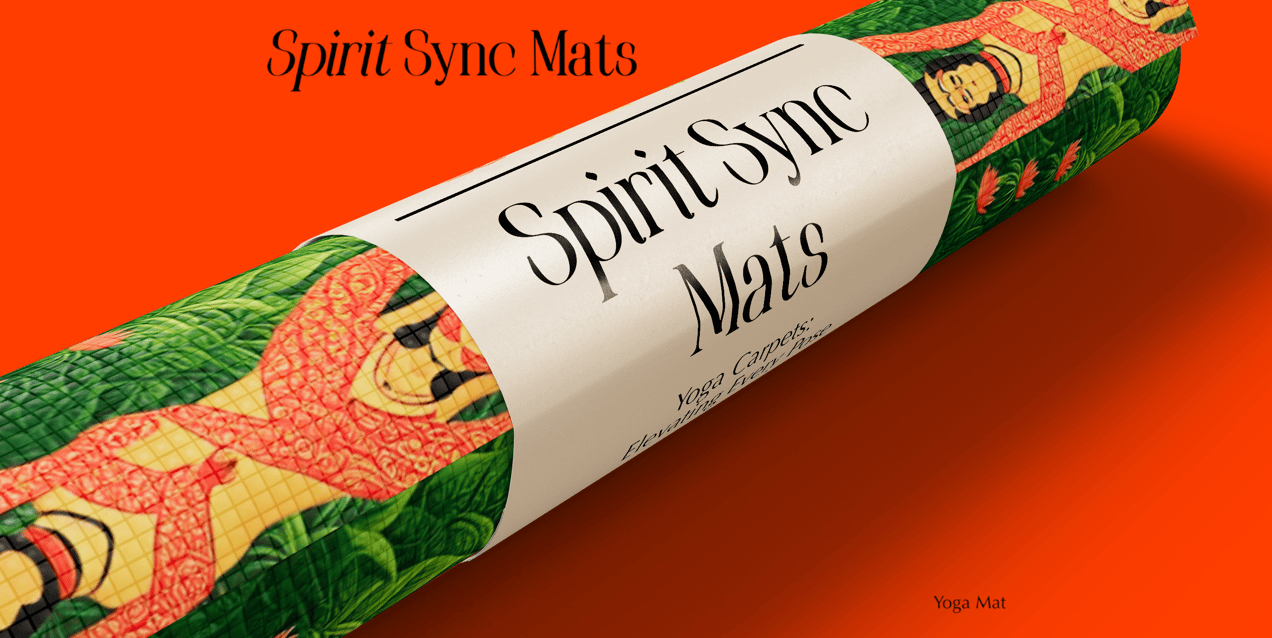 Yoga Mat 3D mockup. Create presentations using Online Mockup Generator.
