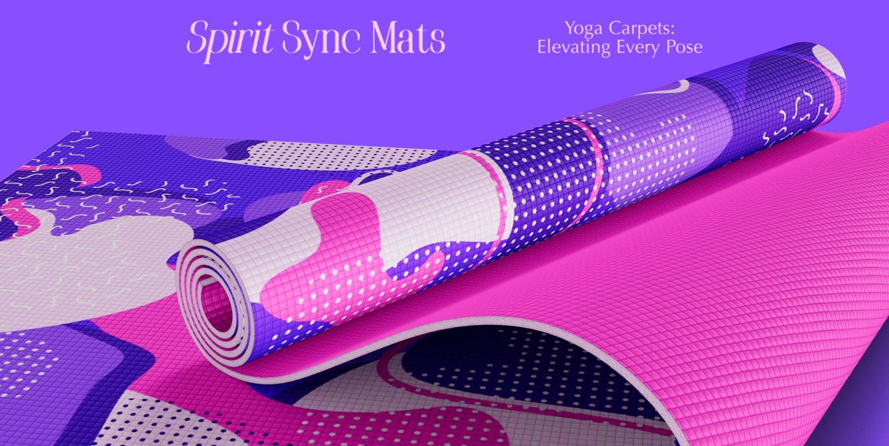 Free Yoga Mat 3D mockup. Create presentations using Online Mockup Generator.