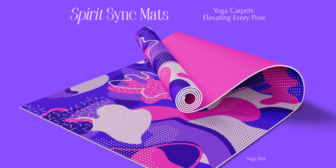 Free Yoga Mat 3D mockup. Create presentations using Online Mockup Generator.
