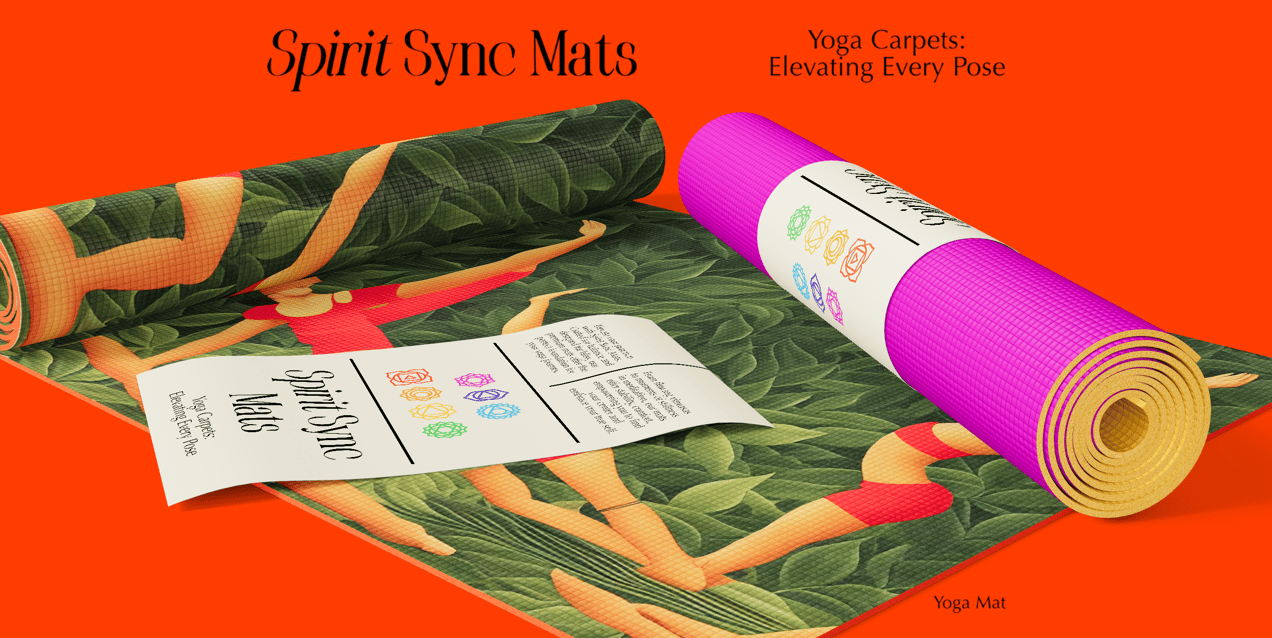 Free Yoga Mat 3D mockup. Create presentations using Online Mockup Generator.