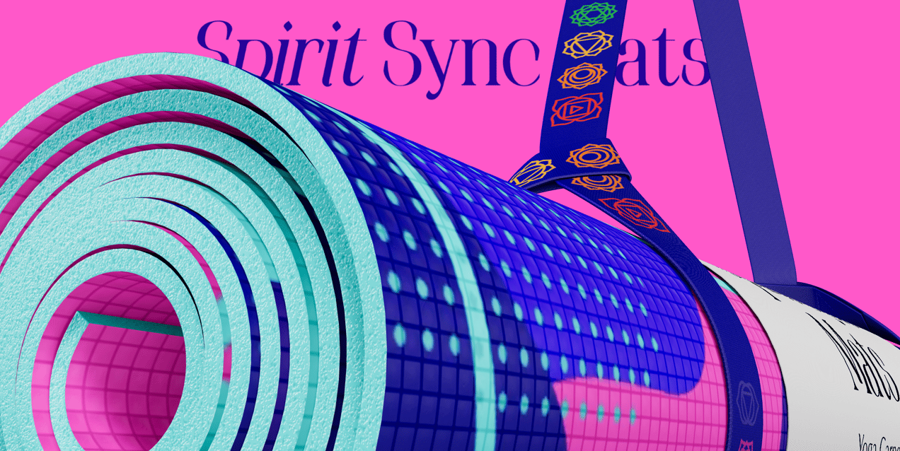 Free Yoga Mat 3D mockup. Create presentations using Online Mockup Generator.