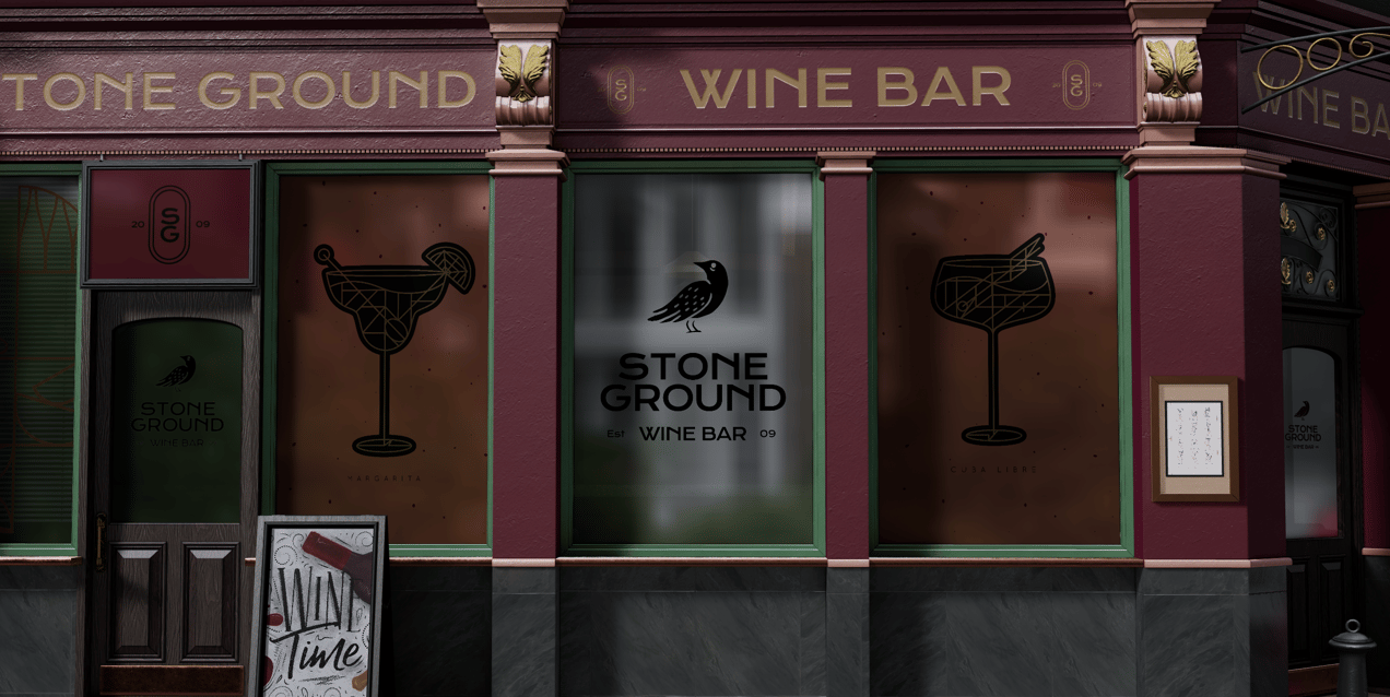 Store Window 3D mockup. Create presentations using Online Mockup Generator.