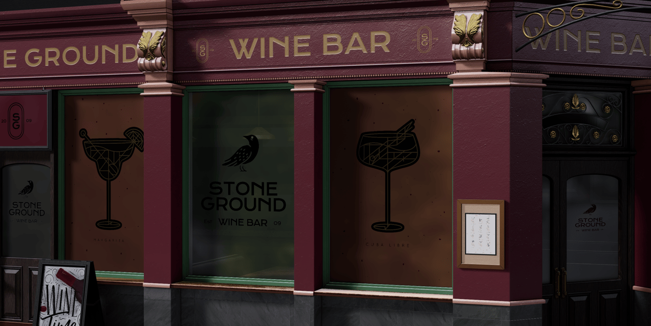 Store Window 3D mockup. Create presentations using Online Mockup Generator.