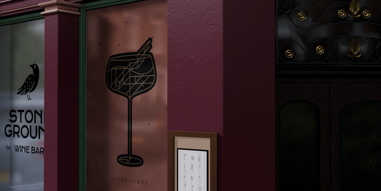 Store Window 3D mockup. Create presentations using Online Mockup Generator.