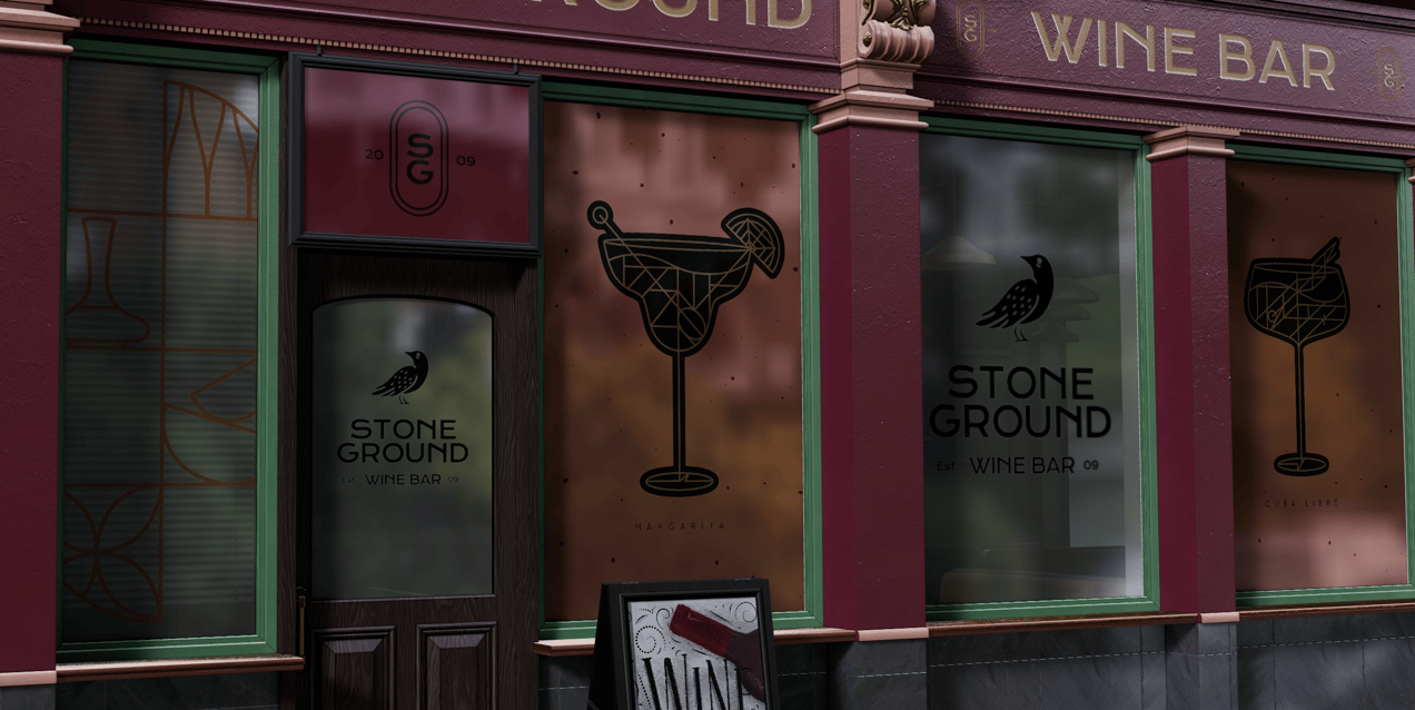 Store Window 3D mockup. Create presentations using Online Mockup Generator.