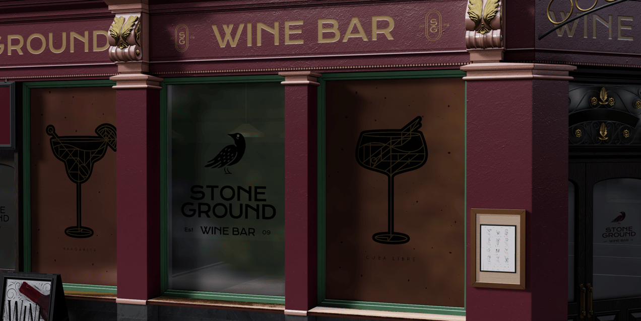 Store Window 3D mockup. Create presentations using Online Mockup Generator.