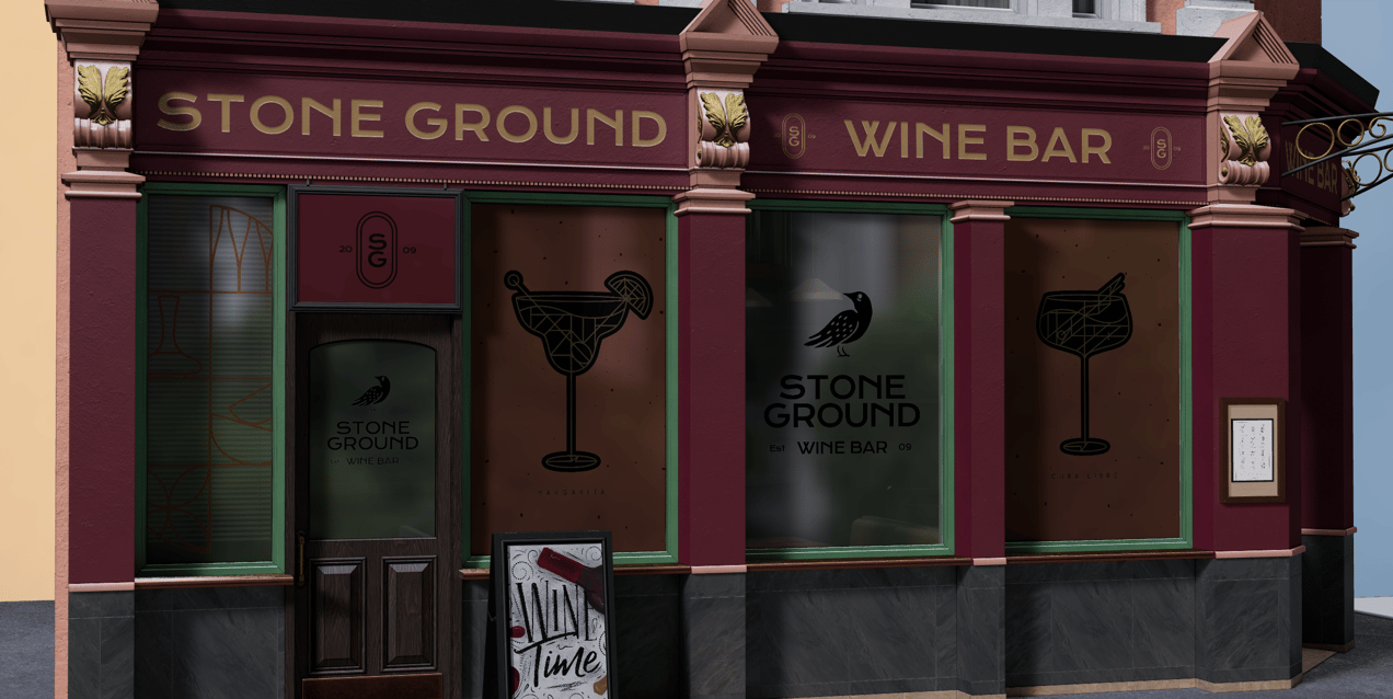 Store Window 3D mockup. Create presentations using Online Mockup Generator.