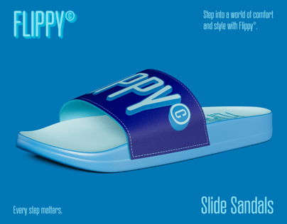 Free Flip Flop 3D mockup. Create presentations using Online Mockup Generator.