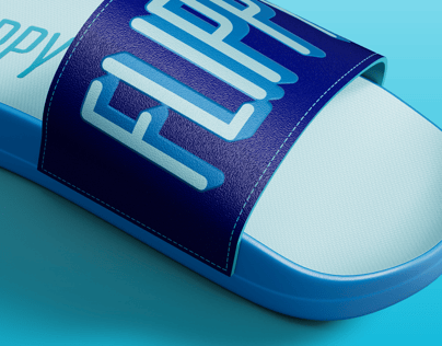 Free Flip Flop 3D mockup. Create presentations using Online Mockup Generator.