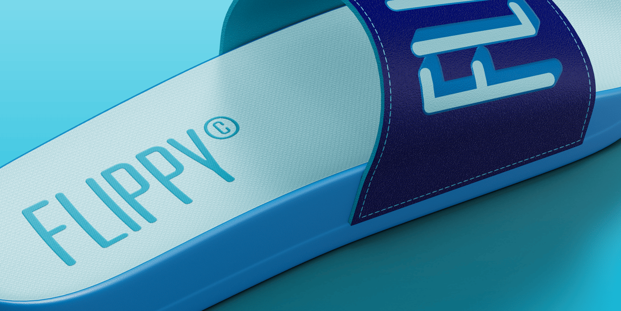 Free Flip Flop 3D mockup. Create presentations using Online Mockup Generator.