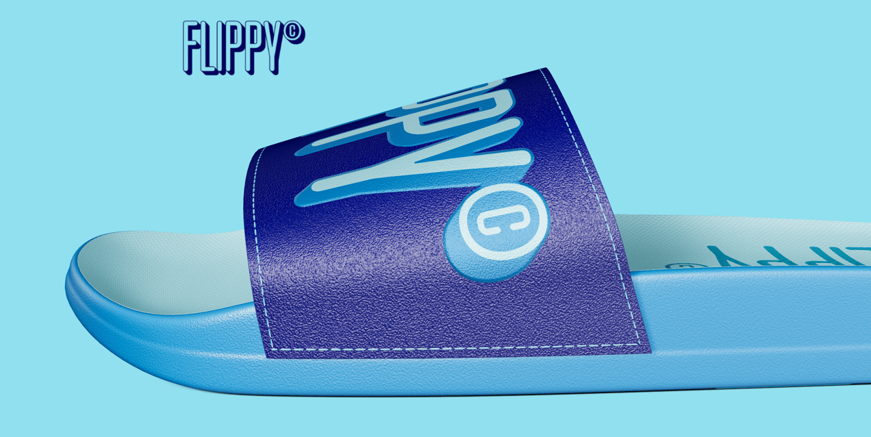 Free Flip Flop 3D mockup. Create presentations using Online Mockup Generator.