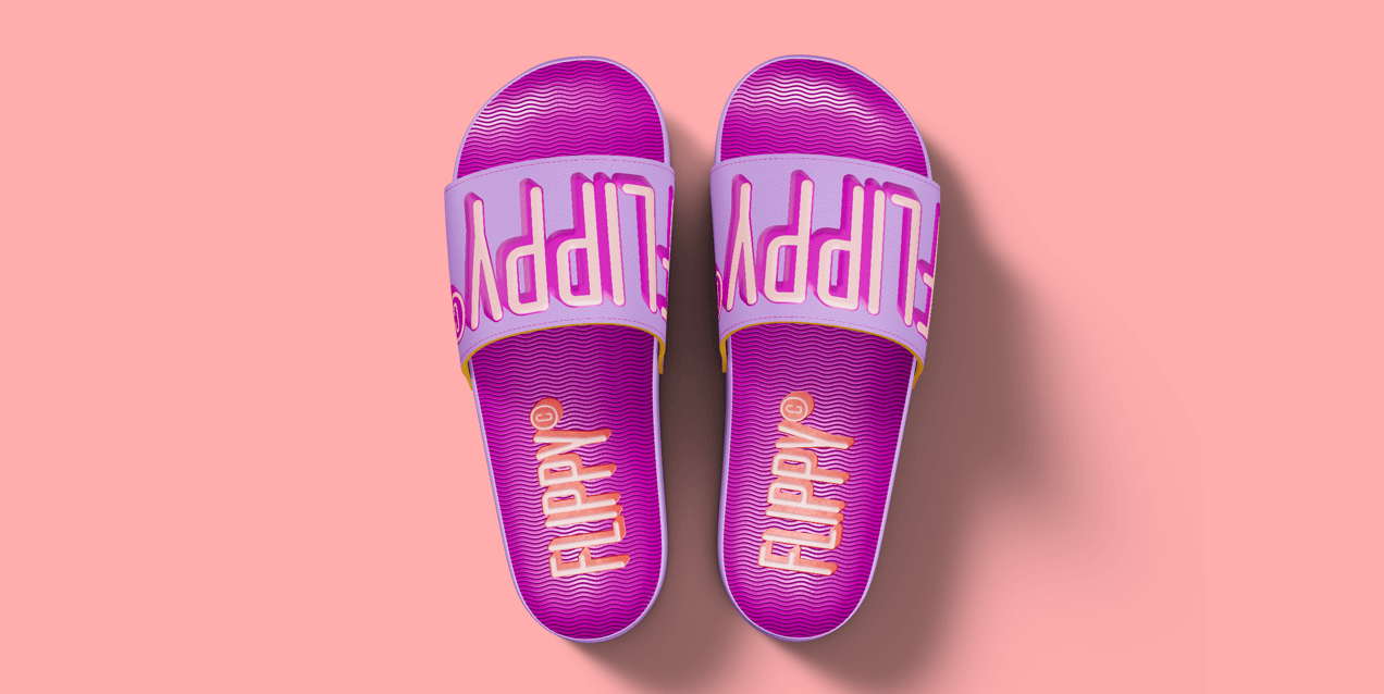 Free Flip Flop 3D mockup. Create presentations using Online Mockup Generator.