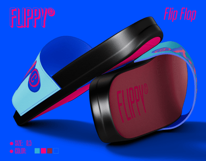 Free Flip Flop 3D mockup. Create presentations using Online Mockup Generator.