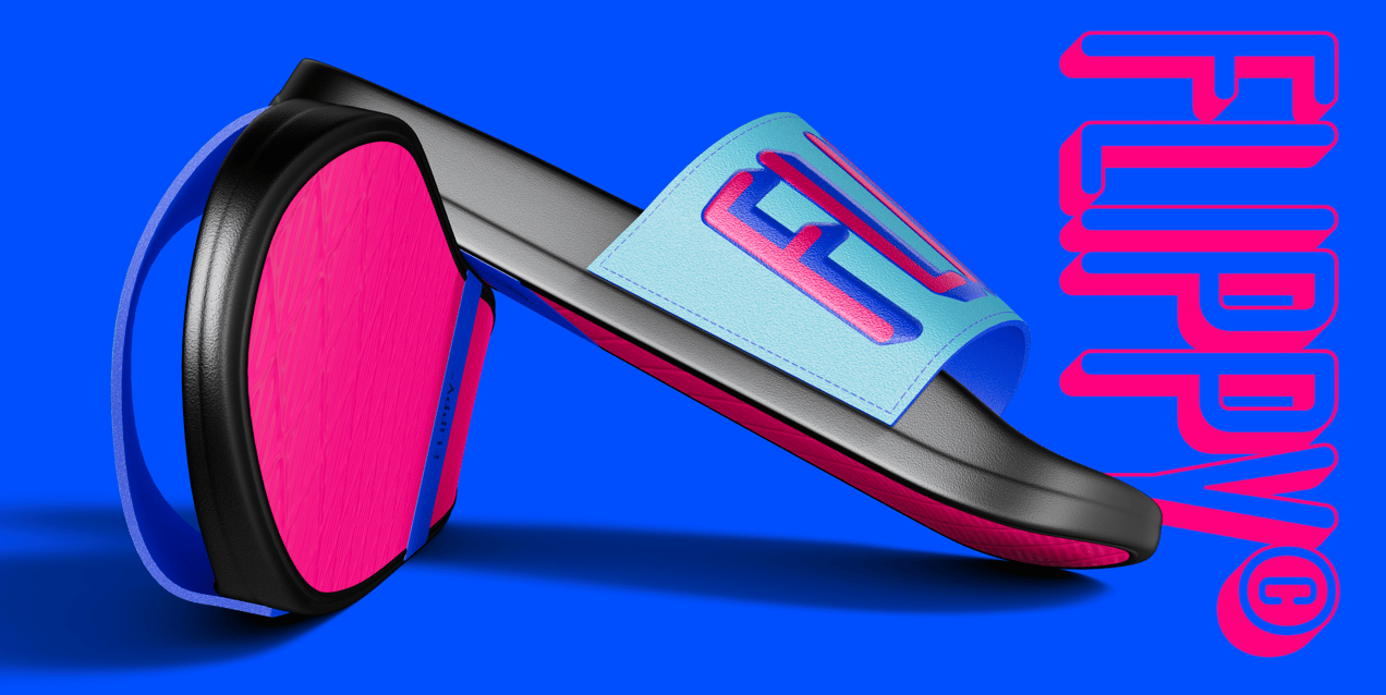 Free Flip Flop 3D mockup. Create presentations using Online Mockup Generator.