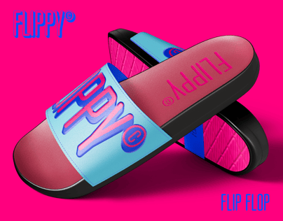 Free Flip Flop 3D mockup. Create presentations using Online Mockup Generator.
