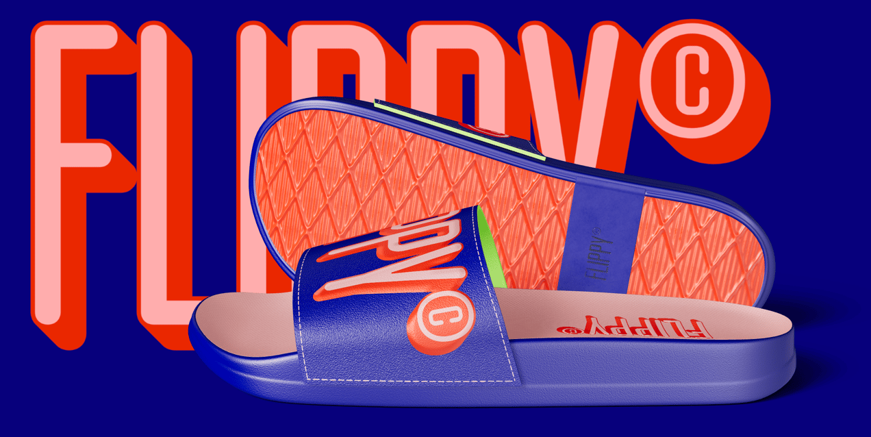 Free Flip Flop 3D mockup. Create presentations using Online Mockup Generator.