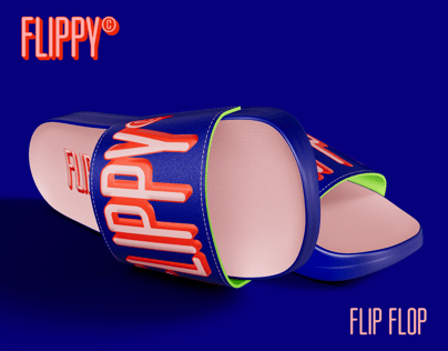 Free Flip Flop 3D mockup. Create presentations using Online Mockup Generator.