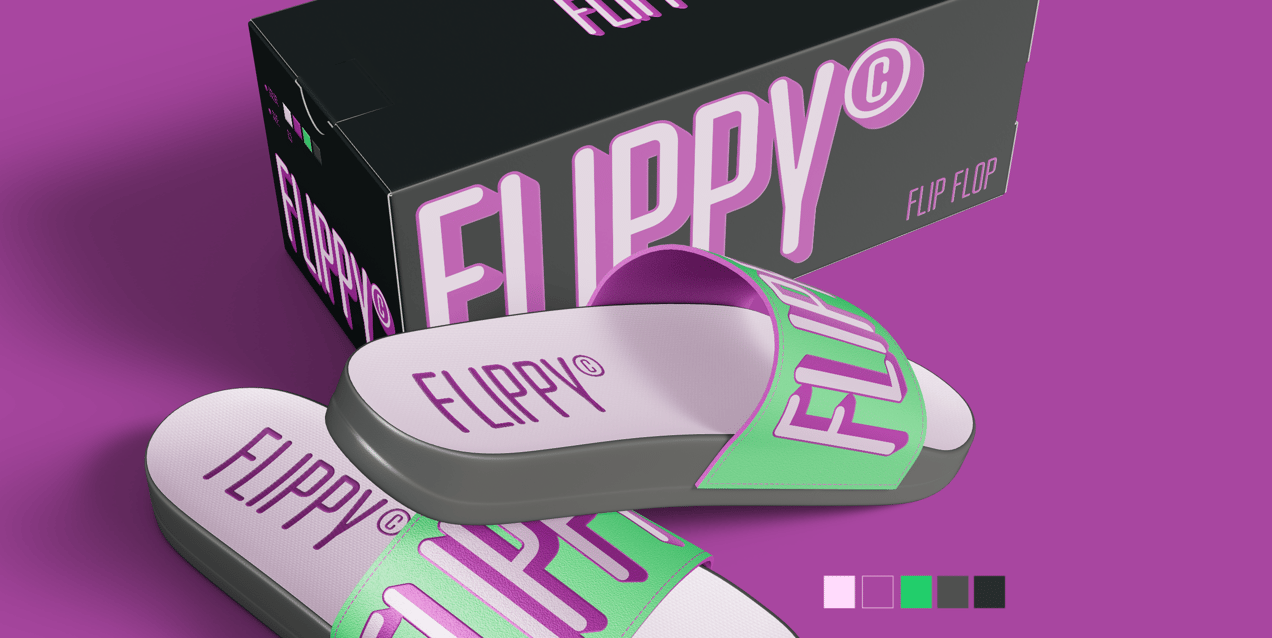 Free Flip Flop 3D mockup. Create presentations using Online Mockup ...
