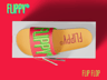 Free Flip Flop with Box 3D mockup. Create presentations using Online Mockup Generator.
