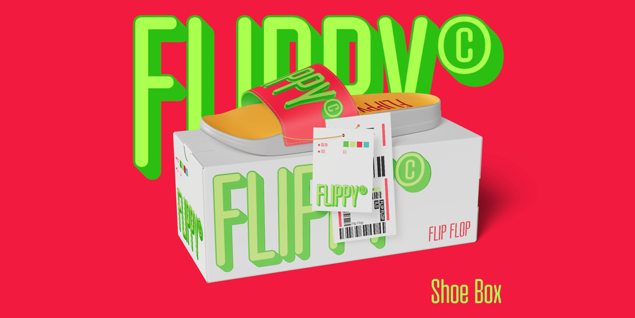 ProVisual — Flip Flops with Box Mockup 3D mockup