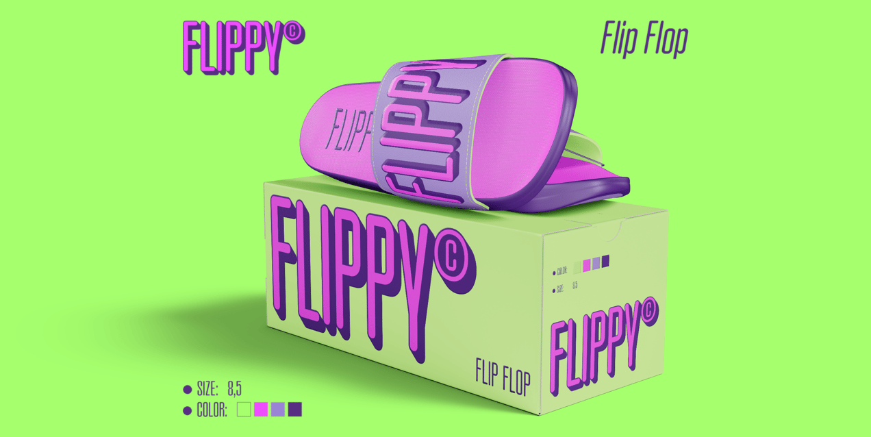 ProVisual — Flip Flops with Box Mockup 3D mockup