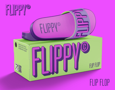 Free Flip Flop with Box 3D mockup. Create presentations using Online Mockup Generator.