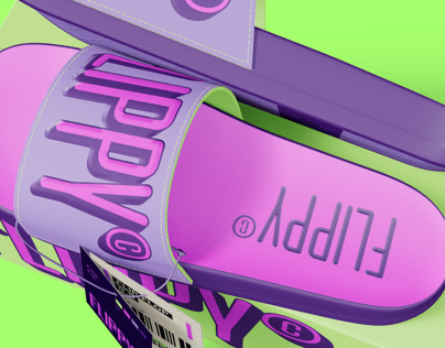 Free Flip Flop with Box 3D mockup. Create presentations using Online Mockup Generator.