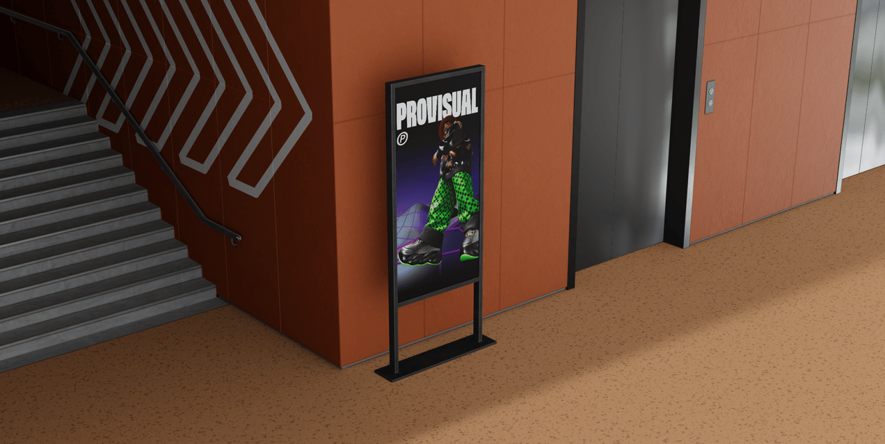 ProVisual — Interior Direction Stand Mockup 3D mockup