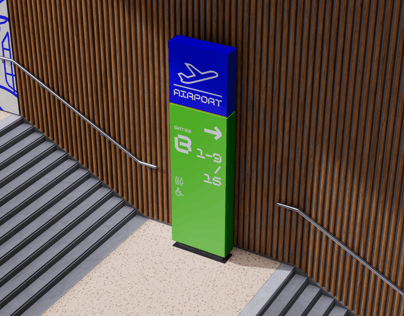 ProVisual — Interior Direction Sign Mockup 3D mockup