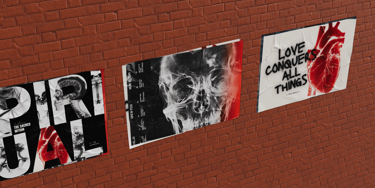 Free Poster 3D mockup. Create presentations using Online Mockup Generator.