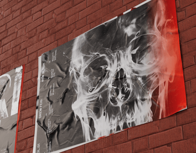Free Poster 3D mockup. Create presentations using Online Mockup Generator.