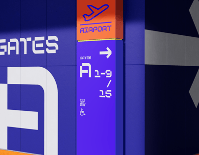 Free Interior Direction Sign 3D mockup. Create presentations using Online Mockup Generator.