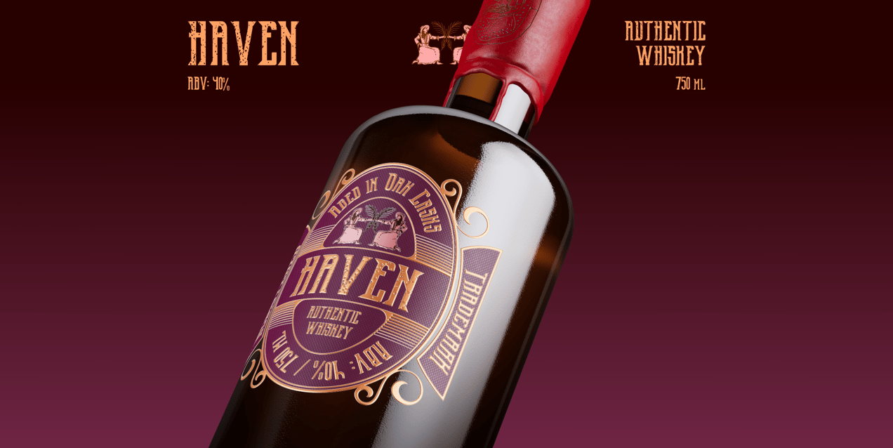 Bottle 3D mockup. Create presentations using Online Mockup Generator.