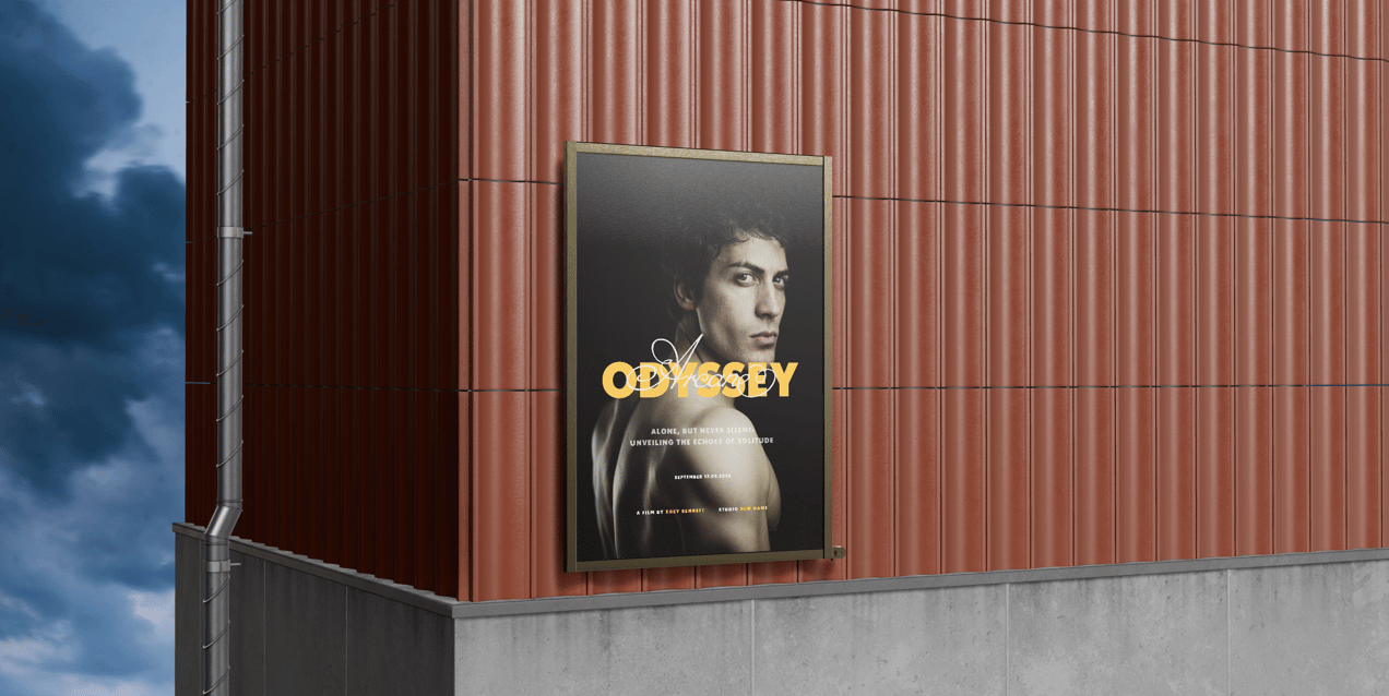 Banner 3D mockup. Create presentations using Online Mockup Generator.