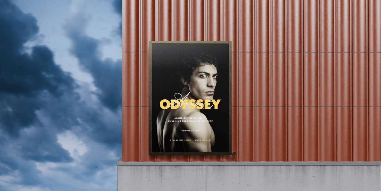 Banner 3D mockup. Create presentations using Online Mockup Generator.