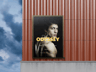 Banner 3D mockup. Create presentations using Online Mockup Generator.