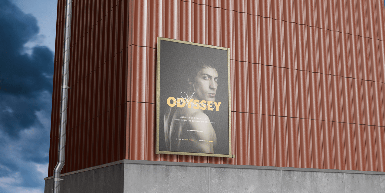 Banner 3D mockup. Create presentations using Online Mockup Generator.