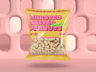 Peanuts Bag 3D mockup. Create presentations using Online Mockup Generator.